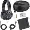 imageAudioTechnica ATHM40x Professional Studio Monitor Headphone Black With Cutting Edge Engineering 90 Degree Swiveling Earcups Prograde EarpadsHeadband Detachable Cables IncludedATHM40X
