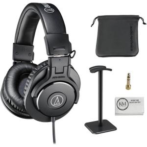 imageAudioTechnica ATHM30x Professional Studio Monitor Headphones BlackHeadphone  Stand