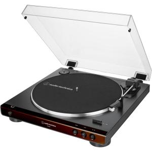imageAudioTechnica AtLP60XGM Fully Automatic BeltDrive Stereo Turntable GunmetalBlack HiFidelity Plays 33 13 and 45 RPM Vinyl Records Dust Cover AntiResonance DieCast Aluminum PlatterBrown