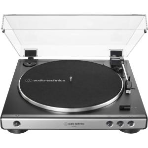 imageAudioTechnica AtLP60XGM Fully Automatic BeltDrive Stereo Turntable GunmetalBlack HiFidelity Plays 33 13 and 45 RPM Vinyl Records Dust Cover AntiResonance DieCast Aluminum PlatterGun Metal