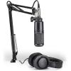imageAudioTechnica AT2020USB Cardioid Condenser USB Microphone With BuiltIn Headphone Jack ampamp Volume Control Perfect for Content CreatorsBlack