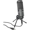 imageAudioTechnica AT2020USB Cardioid Condenser USB Microphone With BuiltIn Headphone Jack ampamp Volume Control Perfect for Content CreatorsBlack