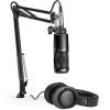imageAudioTechnica AT2020USB Cardioid Condenser USB Microphone With BuiltIn Headphone Jack ampamp Volume Control Perfect for Content CreatorsBlack