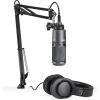 imageAudioTechnica AT2020USB Cardioid Condenser USB Microphone With BuiltIn Headphone Jack ampamp Volume Control Perfect for Content CreatorsBlack