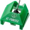 imageAudioTechnica ATVMN95E Elliptical Replacement Turntable Stylus for ATVM95 Series Cartridges Compatible with ATLP120X Series ATLP3XBT ATLPW40 ATLPW50 ATLP5X ATLP8X Green